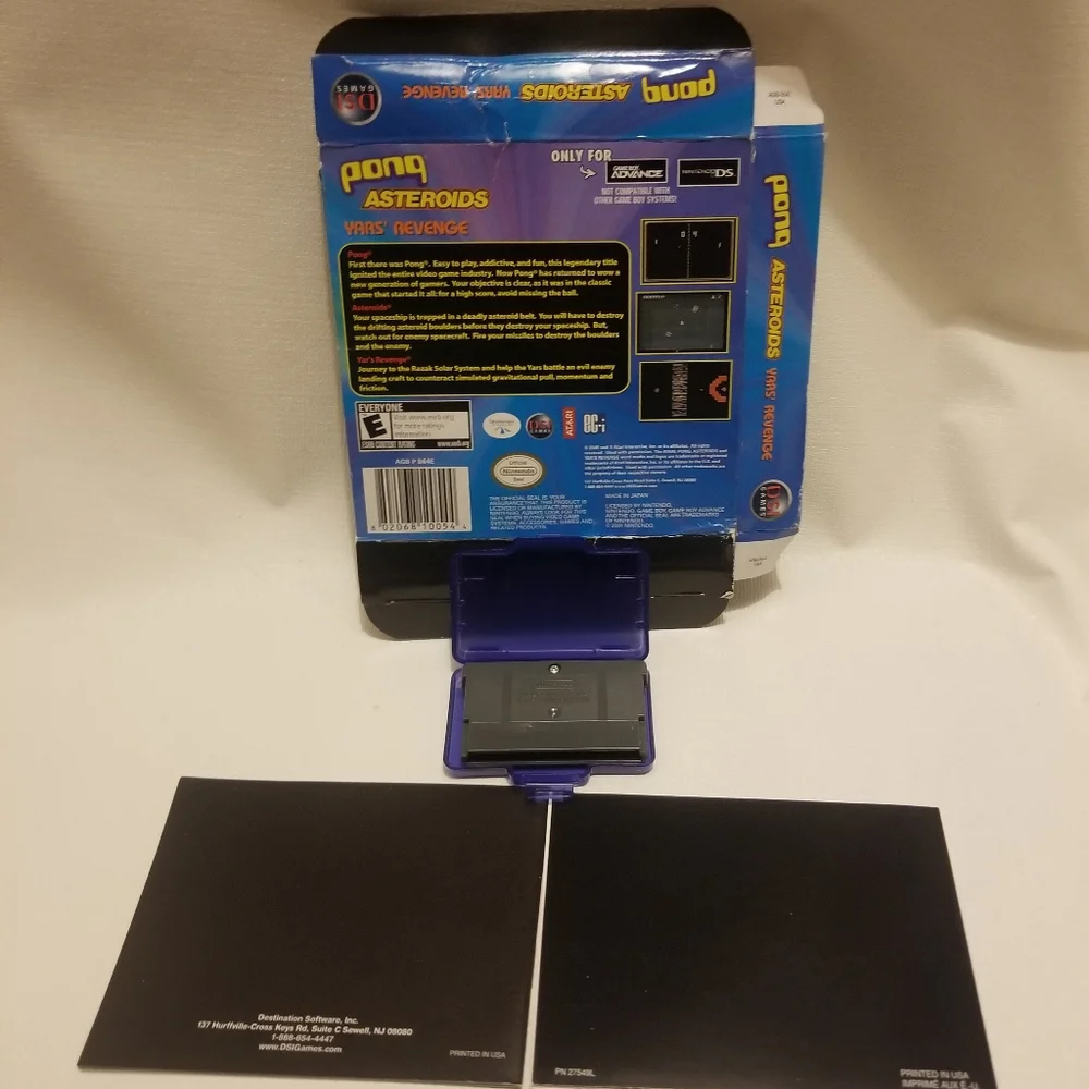 Gameboy Pong Asteroids game- with original box & booklet! - Picture 3 of 3